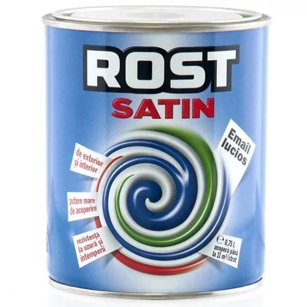 Pachet - 6 x Vopsea email Rost Satin, maro brun 0.6L
